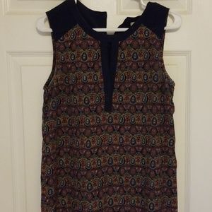 Tribal sleeveless shift dress